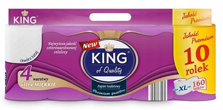 TP Horeca King 4vr. celulóza 160út. TP Horeca King 4vr. celulóza 160út. - Papírová hygiena Toaletní papír 3 až 4 vrstvý
